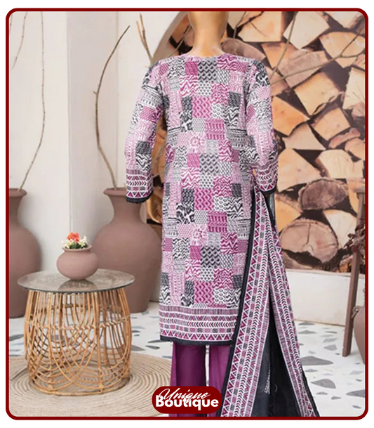 MEHAK Printed Khaddar – Unstitched Suit Fabric | Winter Collection 3