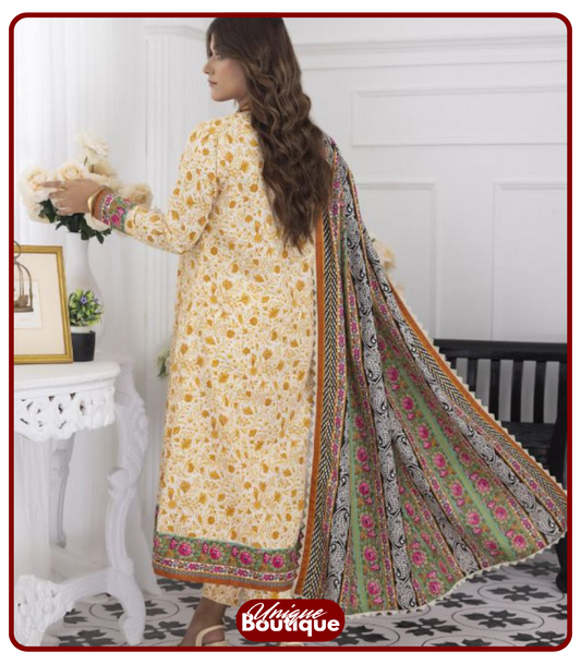 Yellowish Regalia Special Khaddar – Unstitched Suit Fabric