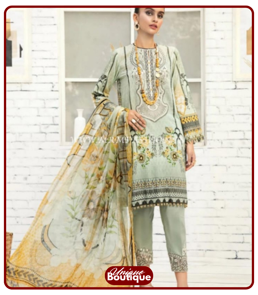 Baroque Linen Unstitched 3-Piece Suit